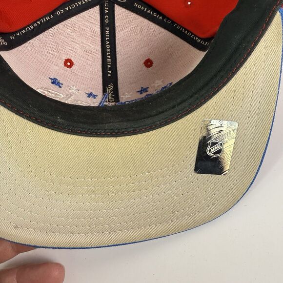 Wool Washington Capitals NHL Hockey Mitchell & Ness Red Blue Snapback Hat Cap - Picture 5 of 11